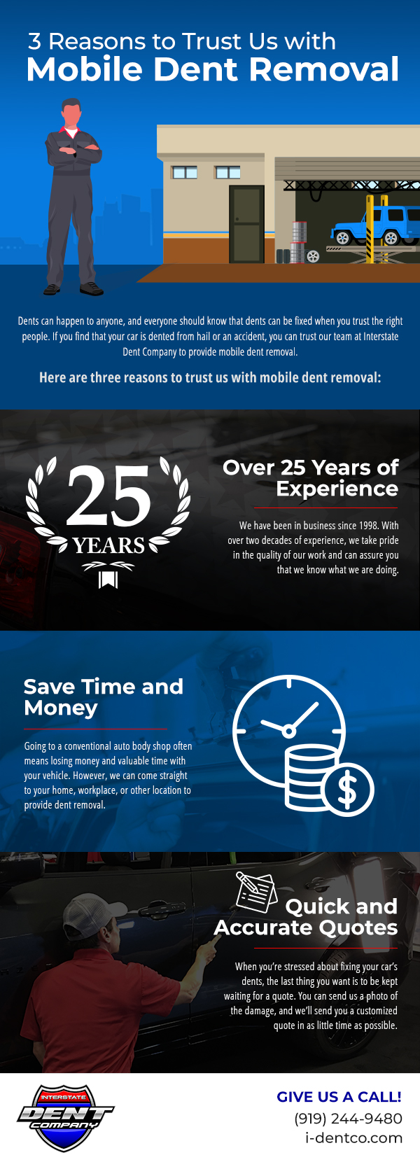 3 Reasons to Trust Us with Mobile Dent Removal [infographic]